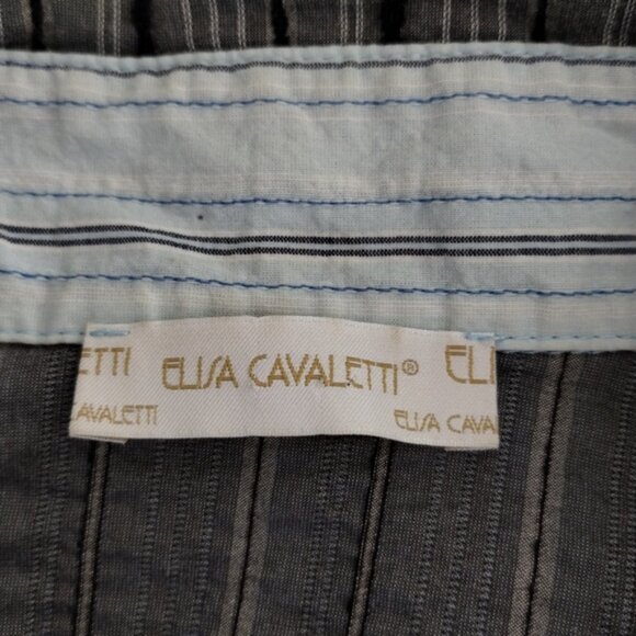 Elisa Cavaletti Blouse Womens Size M Gray Lagenlook Button Front Italy - Picture 3 of 10